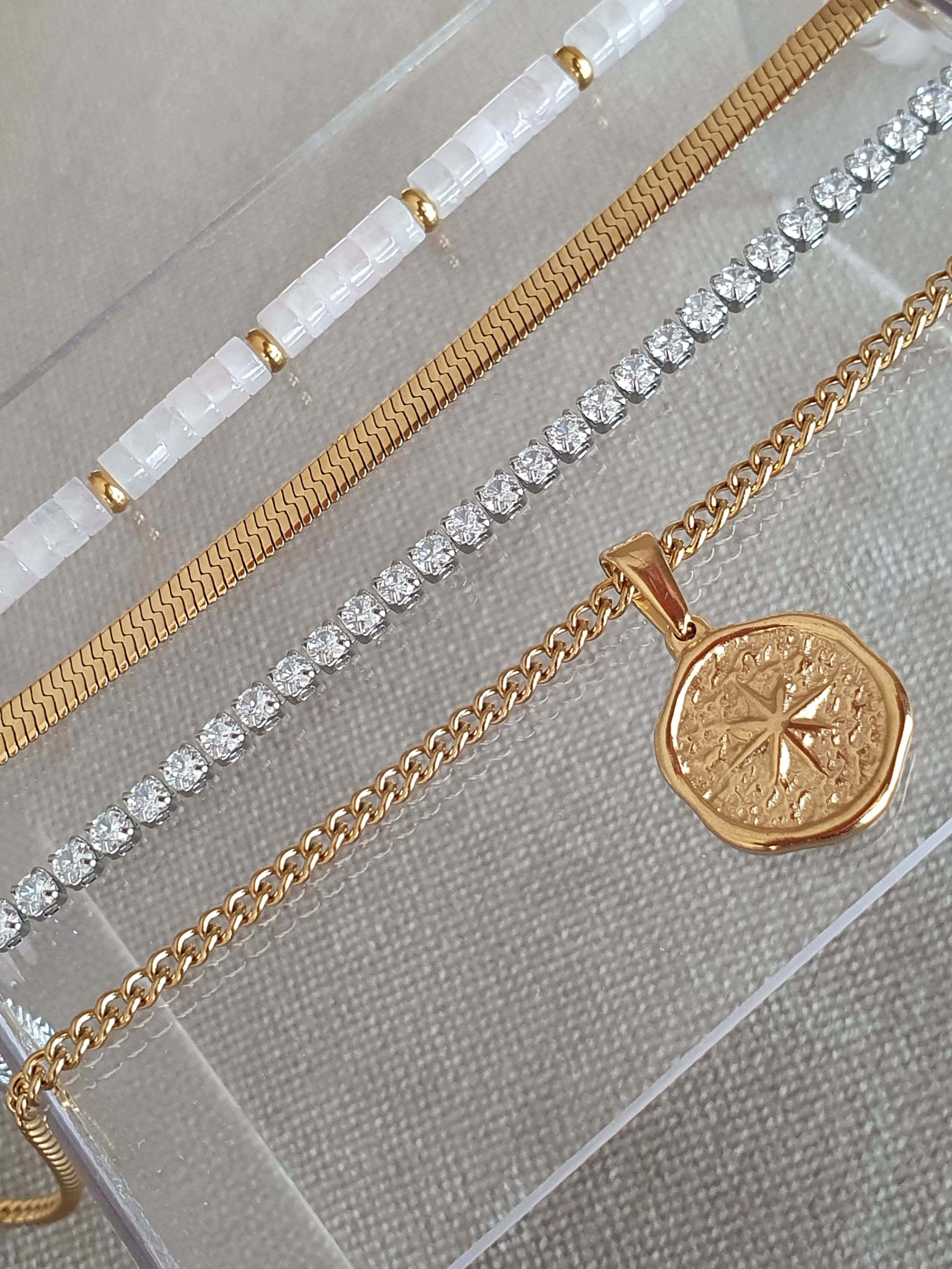 Small compass necklace