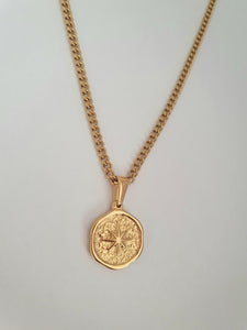 Small compass necklace